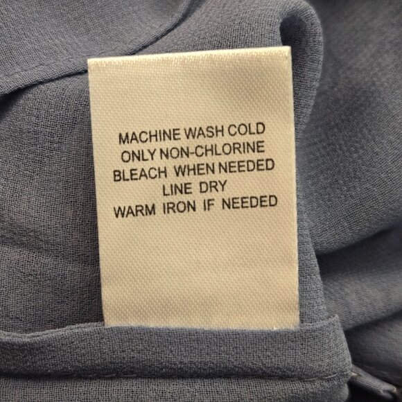 Daniel Rainn Lanea Blue Floral Split Neck 3/4 Sleeve Boho Blouse Blue NWT - Picture 5 of 7